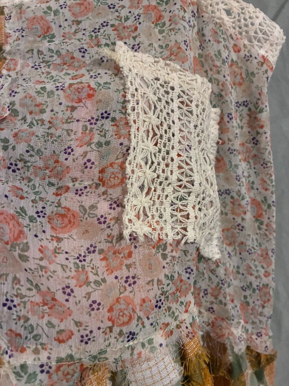 POL Golden Fields Patchwork Dress Size Large - Picture 2 of 6